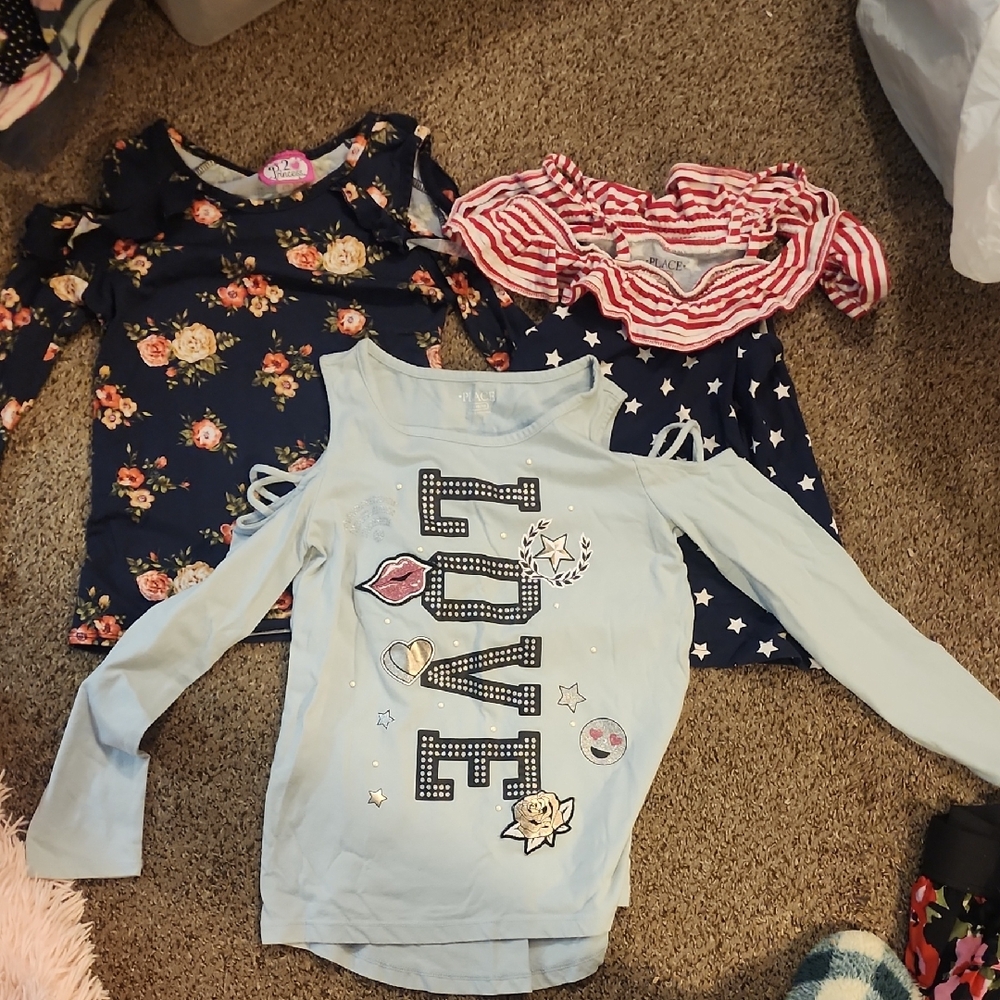 The Children's Place Long Sleeve Tees - Floral, Striped, and Graphic